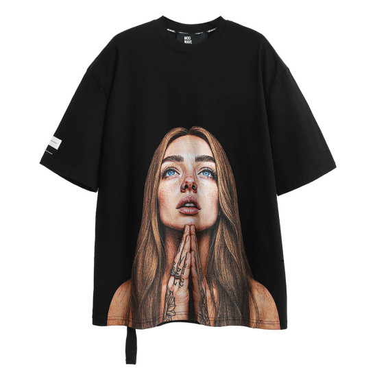 MWM Unisex κοντομάνικη μπλούζα Faces Print Oversize T-Shirt